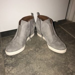 Grey Wedge Sneaker- worn ONCE